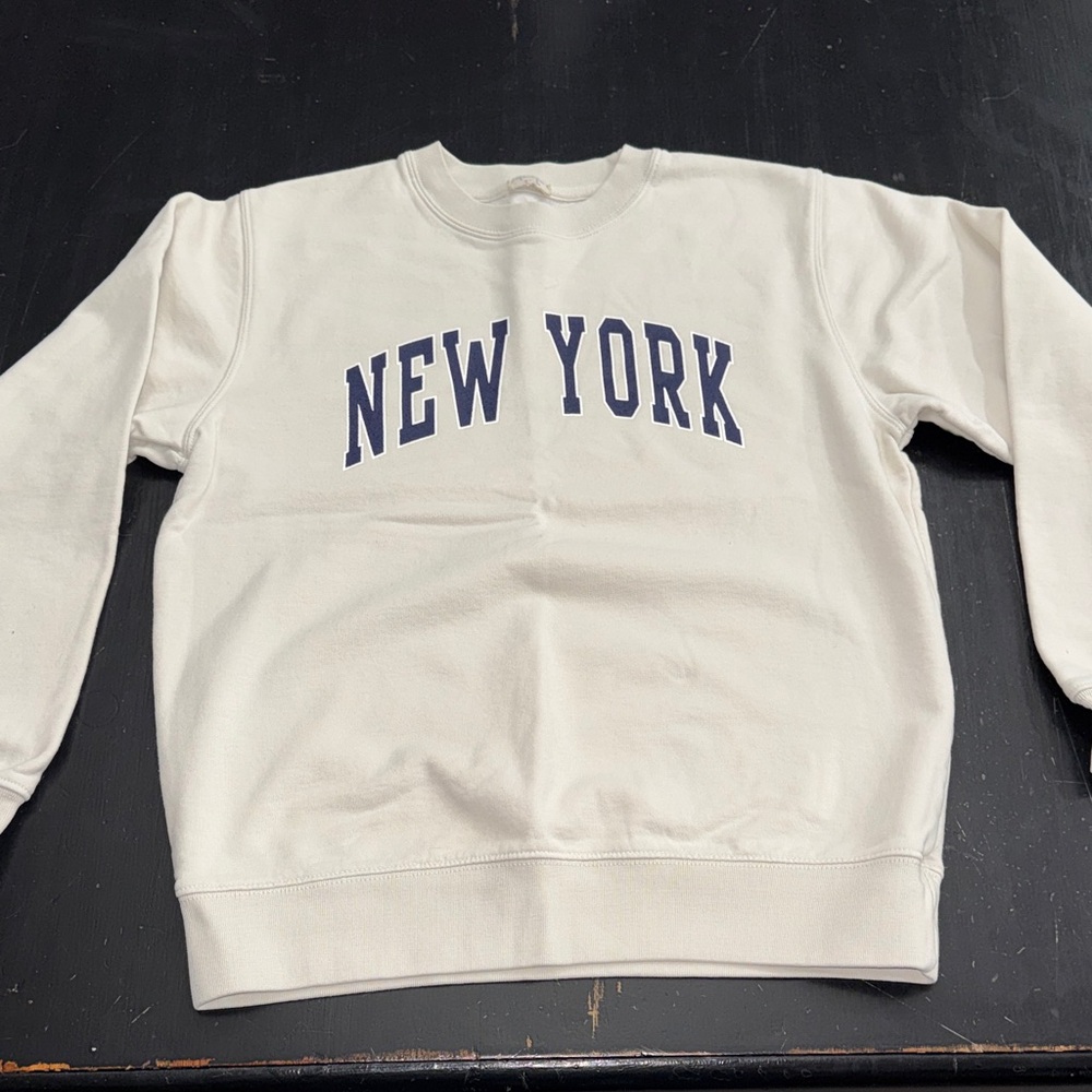 john galt for brandy melville light gray NEW YORK sweatshirt. like new.